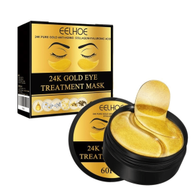 24K Gold Hydrating Eye Patches, Collagen & Hyaluronic Acid Eye Masks for Moisturizing & Brightening