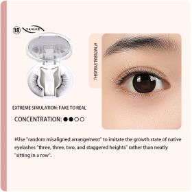 No Glue Soft Magnetic Clip On Eyelashes, Natural Random Irregular Arrangement Reusable Lashes Real Born Lash Effect Nude Makeup