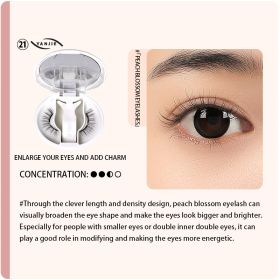 No Glue Soft Magnetic Clip On Eyelashes, Peach Blossom Optimized Length Density Reusable Lashes Small Eye Inner Double Eyelid Modifying Makeup
