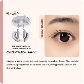 No Glue Soft Magnetic Clip On Eyelashes, Micro Wind Thin Fiber Fresh Natural Reusable Lashes Delicate Breezy Daily Makeup