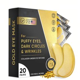 Under Eye Patches, Gold Eye Mask, Reduce Puffy Eyes And Lighten Dark Under Eyes, Reduce Wrinkles And Fine Lines (Option: 20p)