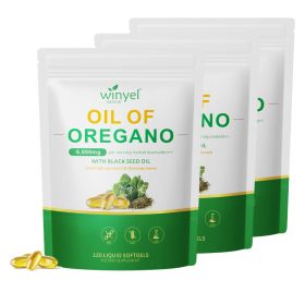 WINYEL Basil Oil Soft Capsules Containing Black Seed Oil 6000 Mg - Basil Oil Capsules Are For Immune And Digestive Support - Gluten-free Soft Cap (Option: 3 PCS)