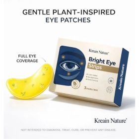 Kreain Nature Brightening Vegan Eye Strips With Lutein - 3 Pairs, Moisturizing For Tired, Puffy, Dry Eyes & Dark Circles, TikTok-Loved, Gift-Wort (Option: 01)