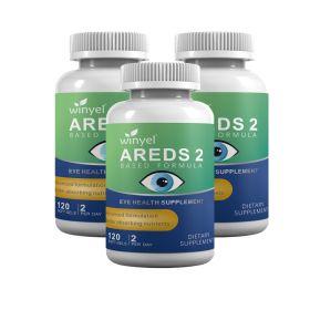 AREDS 2 Eye Vitamin And Mineral Supplement, Containing Lutein, Vitamin C, Zeaxanthin, Zinc, And Vitamin E, 120 Softgels. (Option: 3 PCS)